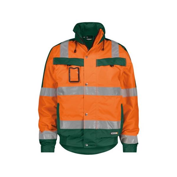 DASSY® LIMA HIGH VISIBILITY WINTER JACKET - Fluo Orange / Bottle Green