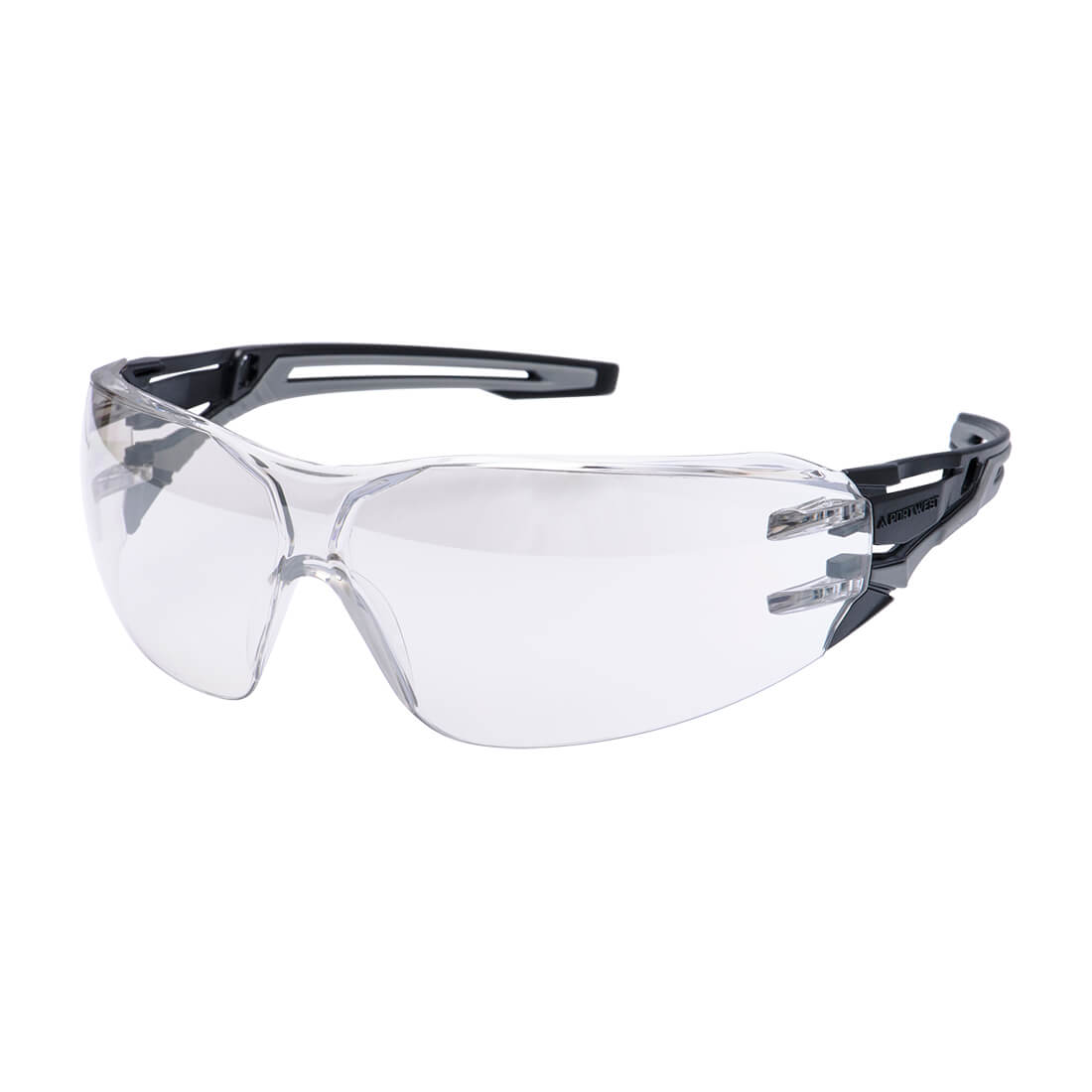 Portwest PR01 Anthracite Wraparound Safety Glasses Colour MI