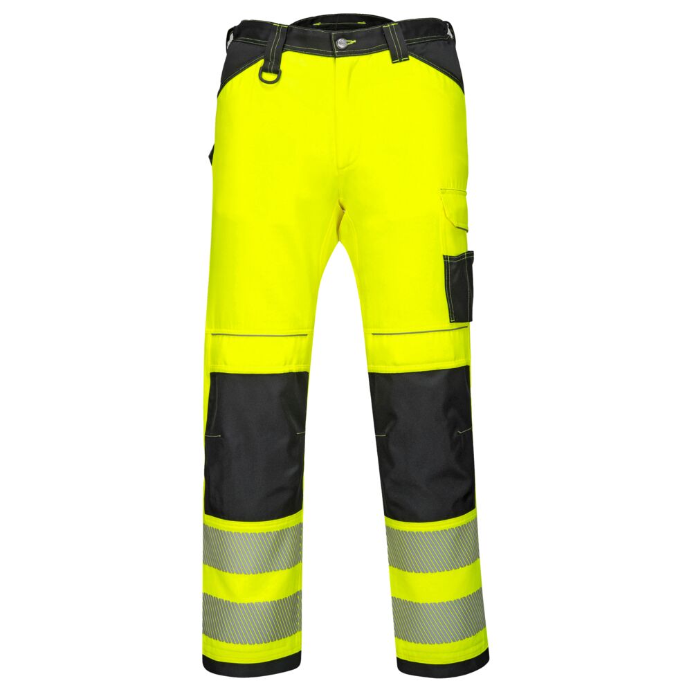 Portwest PW340 PW3 Hi-Vis Work Trousers Yellow/Black