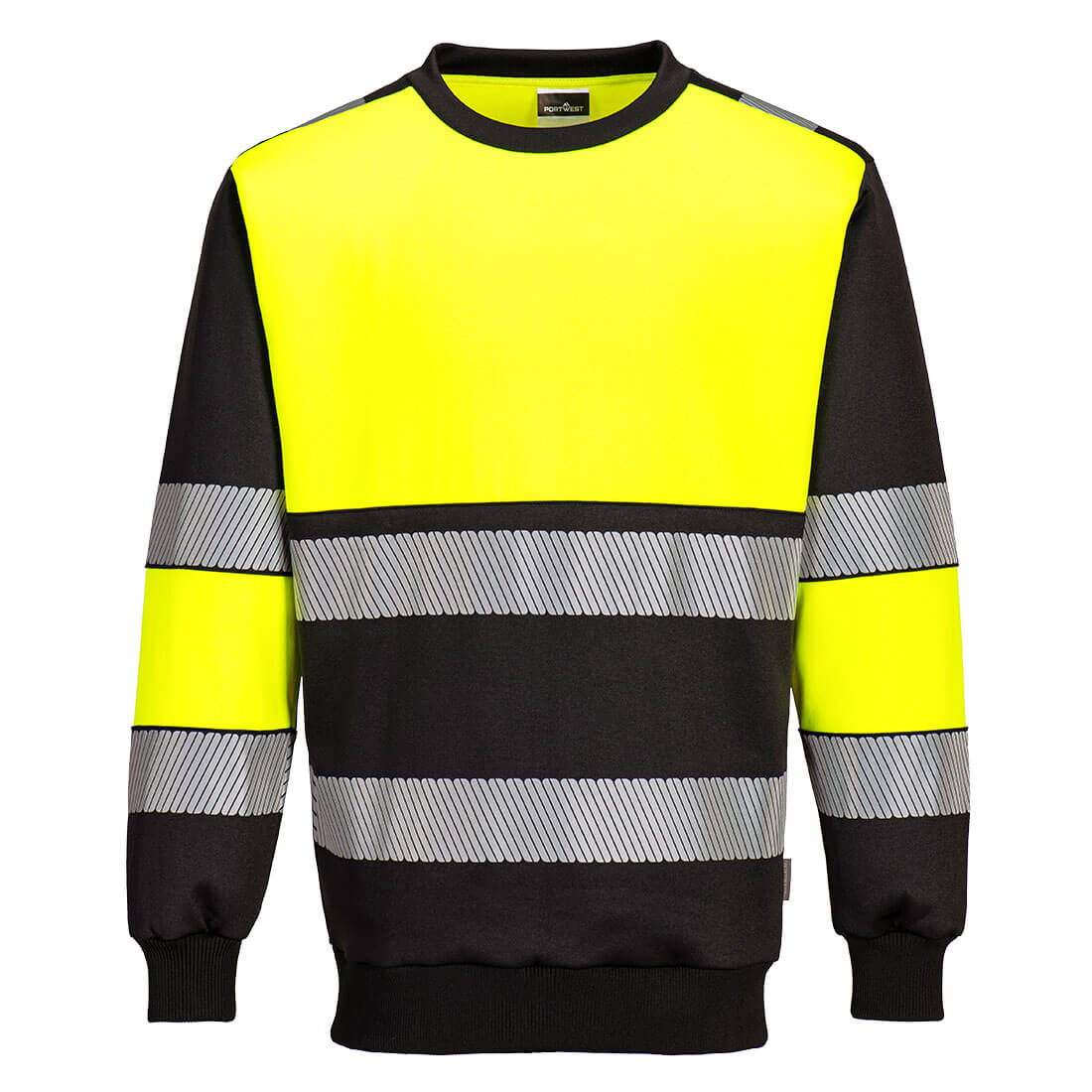 Portwest PW376 PW3 Hi-Vis Class 1 Sweatshirt Yellow/Black