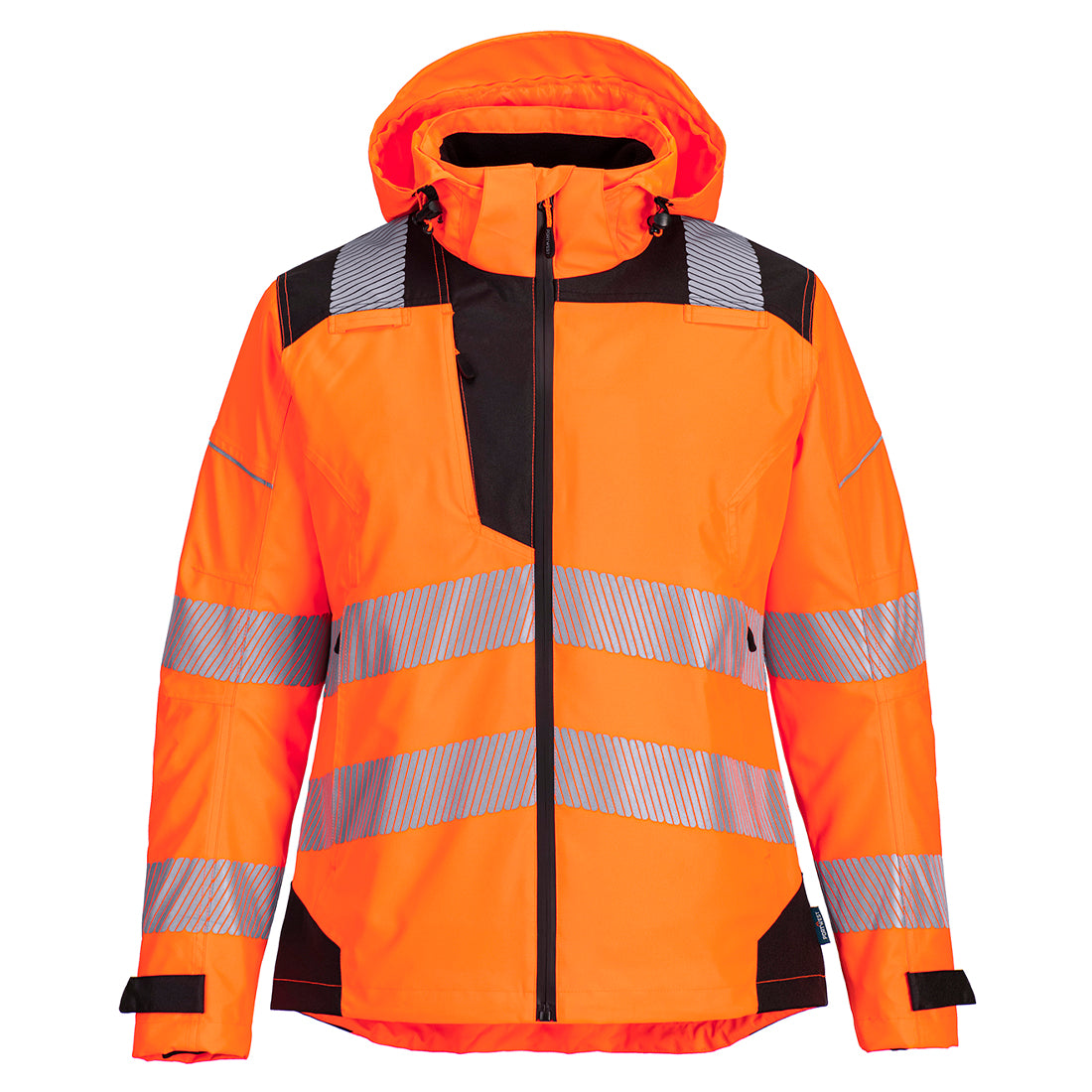 Portwest PW389 PW3 Hi-Vis Women's Rain Jacket Orange/Black