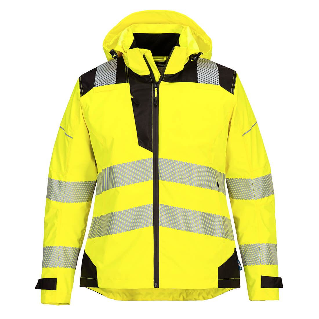 Portwest PW389 PW3 Hi-Vis Women's Rain Jacket Yellow/Black