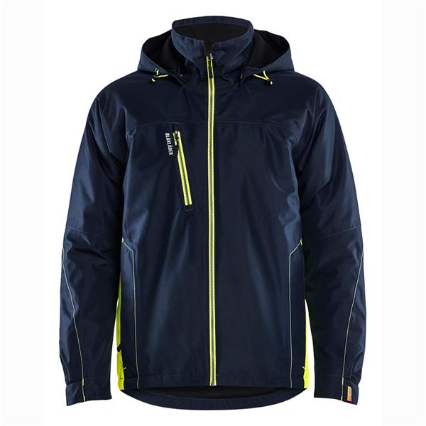 489019778633 Lightweight Lined Winter Jacket, Navy/Yellow