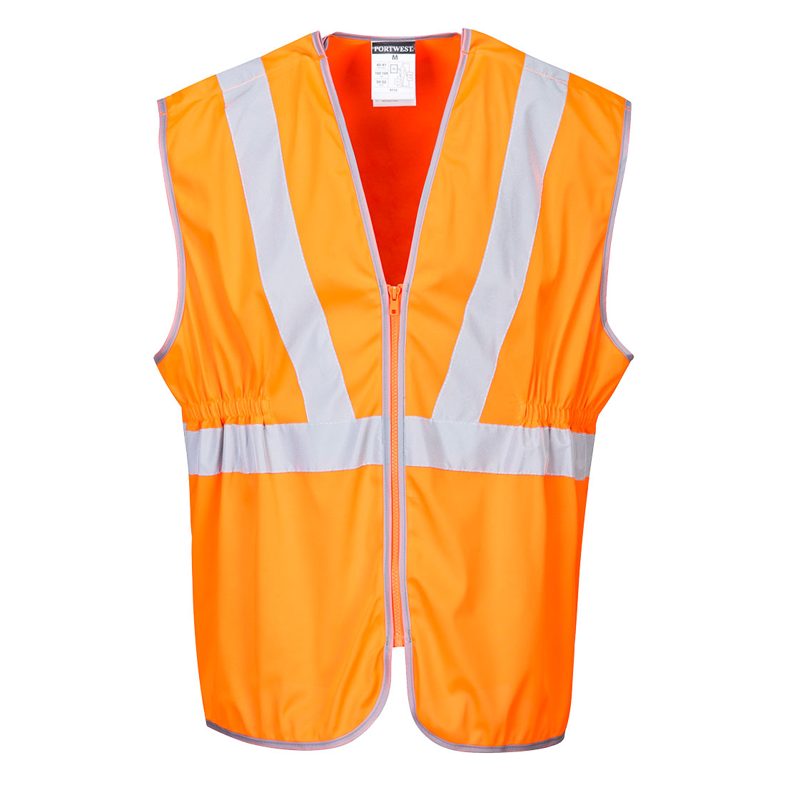 Portwest RT20 Hi-Vis Zip Long Length Vest Orange