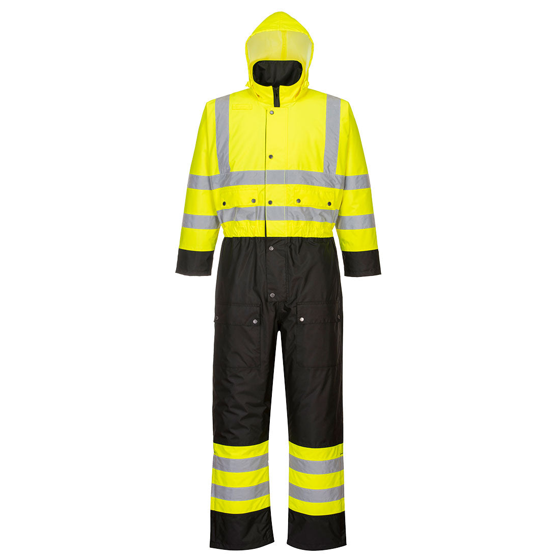 Portwest S485 Hi-Vis Contrast Winter Coverall Yellow/Black