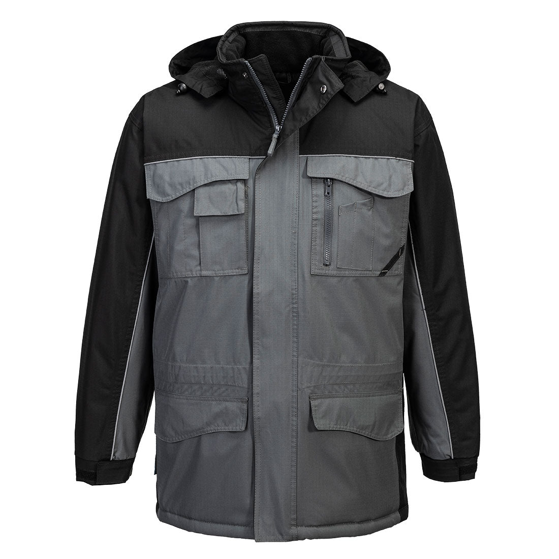 Portwest S562 Ripstop Winter Jacket Black/Grey