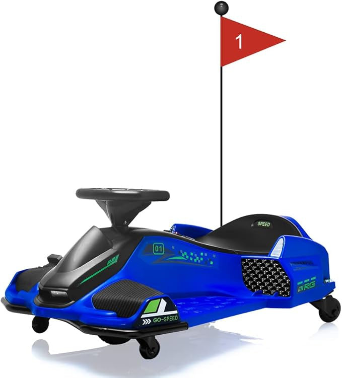 Drift Rider 360 24V Electric Go Kart Blue