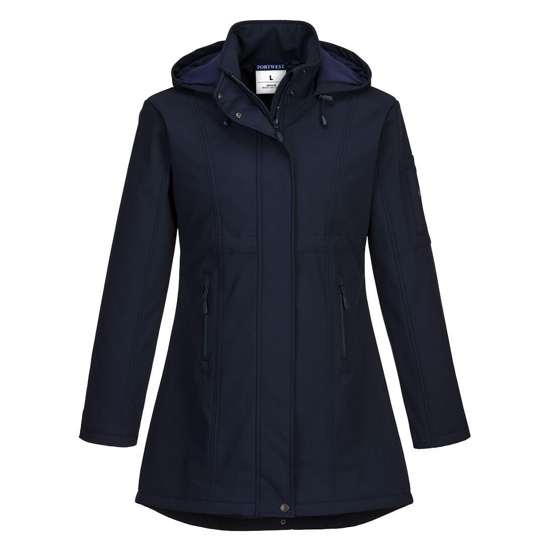 Portwest TK42 Carla Women's Hooded Softshell Jacket (3L) Navy