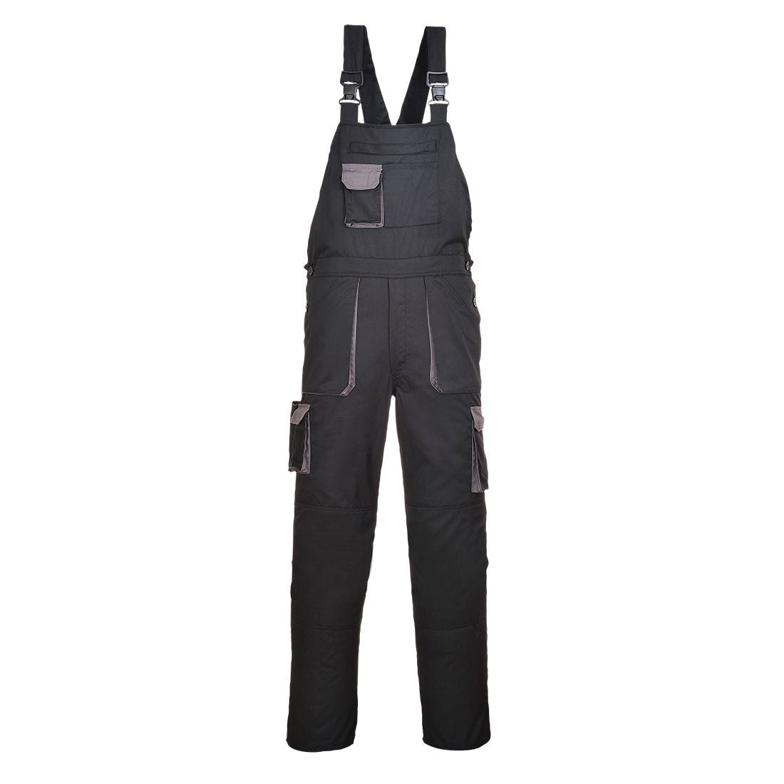 Portwest TX12 Portwest Texo Contrast Bib and Brace Black