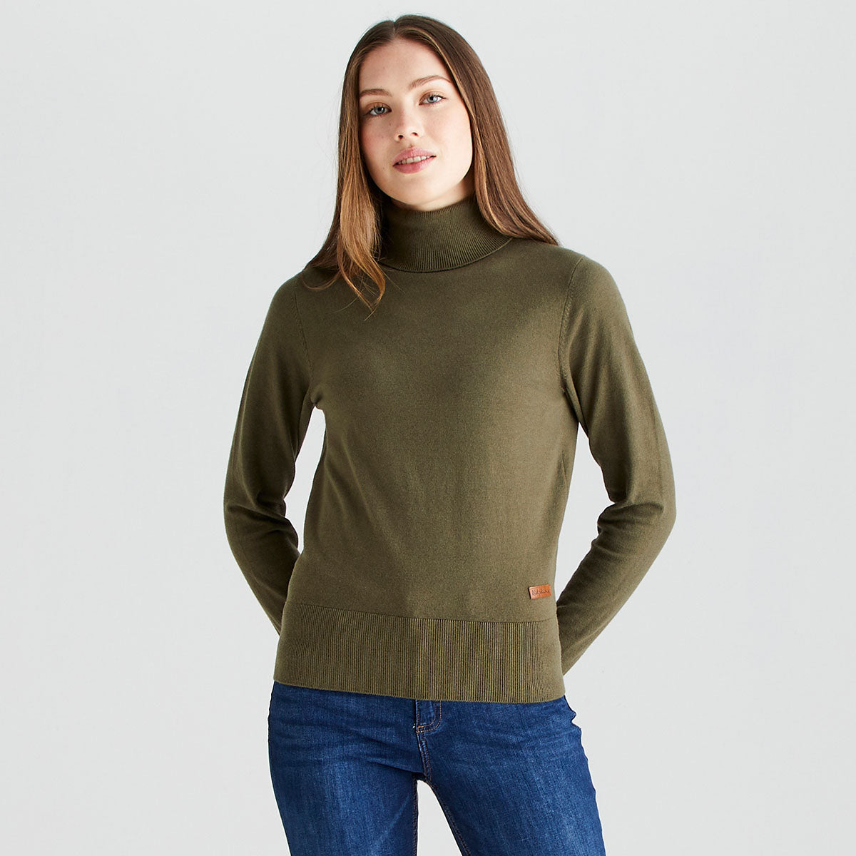 Ridgeline Women's Melford Knit Roll Neck – Khaki Green