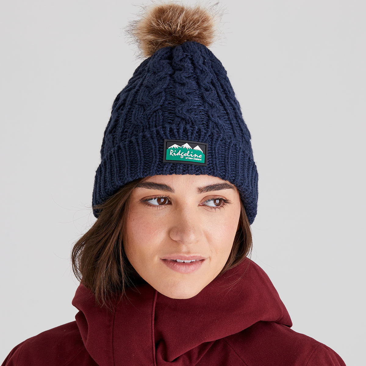 Ridgeline Nordic Fleck Bobble Hat – Navy