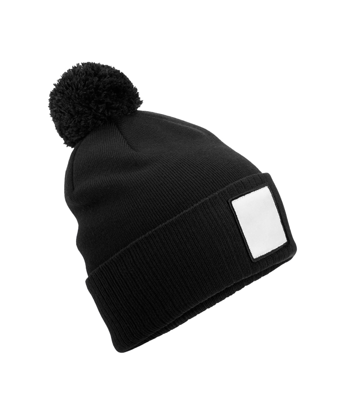Beechfield Appliqué Patch Pom Beanie (B338R)