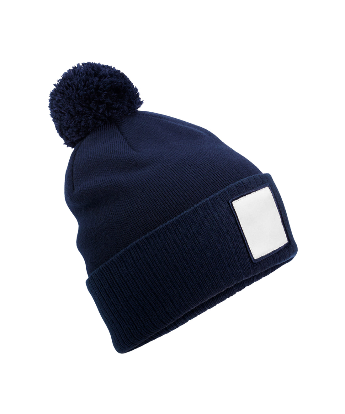 Beechfield Appliqué Patch Pom Beanie (B338R)