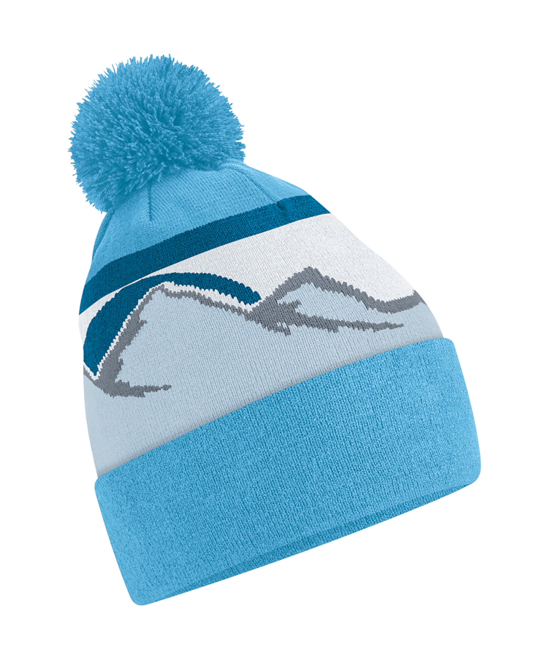 Beechfield Mountain Peaks Pom Pom Beanie (B395R)