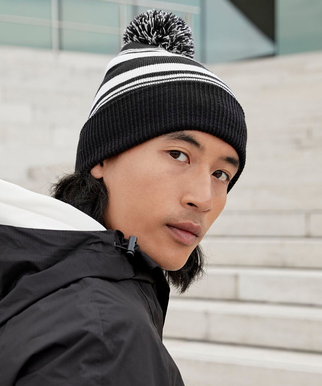 Beechfield Striped Fan Beanie (B473R)