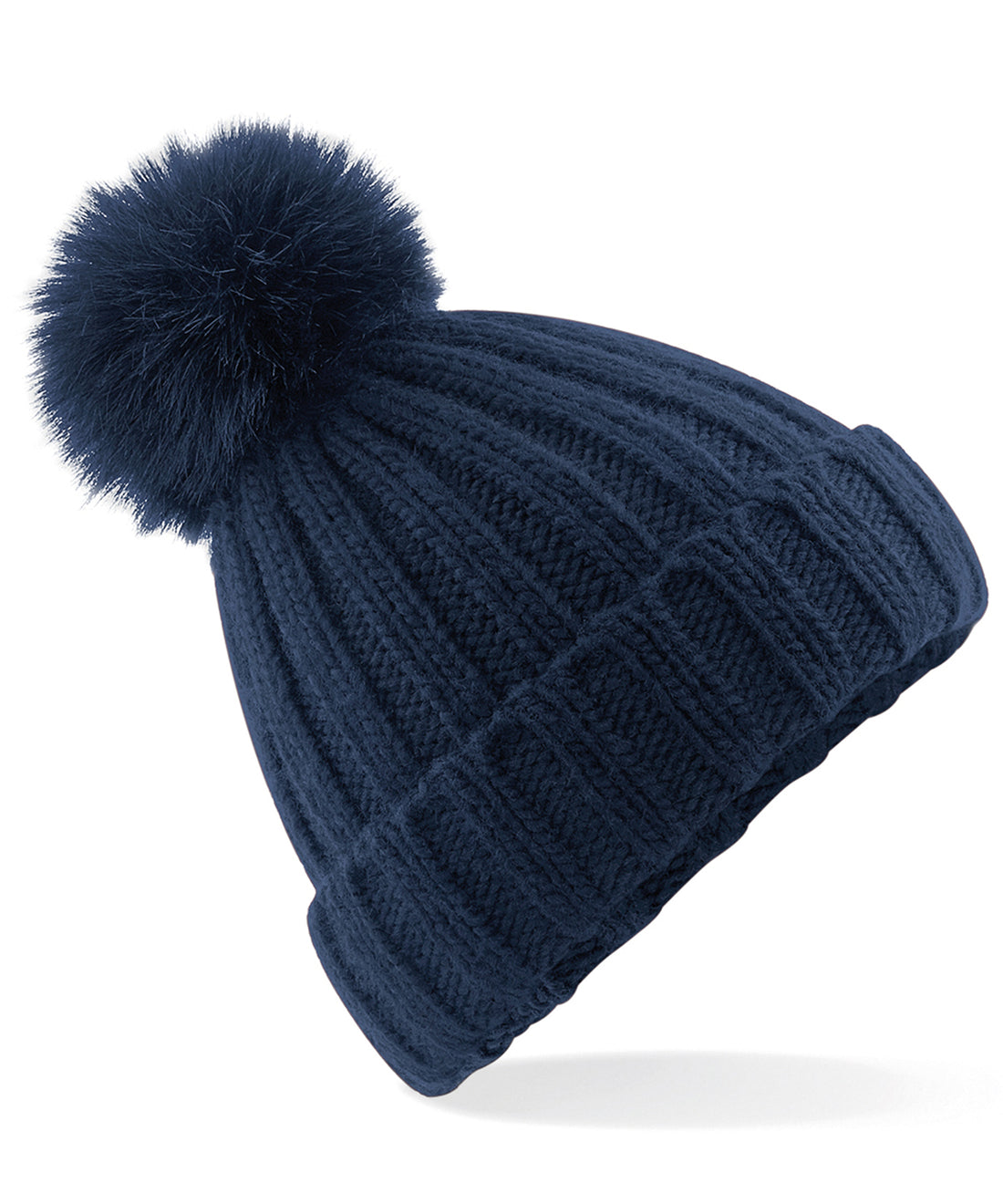 Beechfield Verbier Fur Pop Pom Chunky Beanie (BC413)