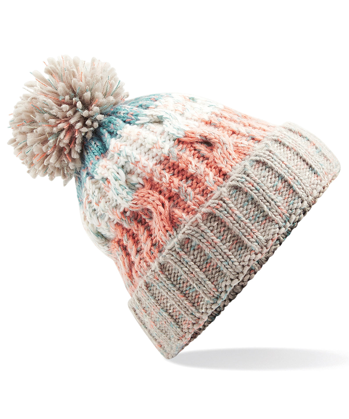 Beechfield Corkscrew Pom Pom Beanie (BC486)