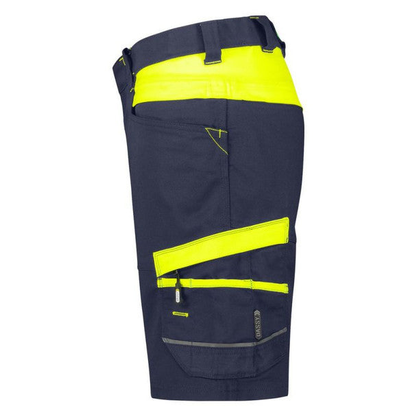 DASSY MANILLA Women's Shorts Midnight Blue/Fluo Yellow