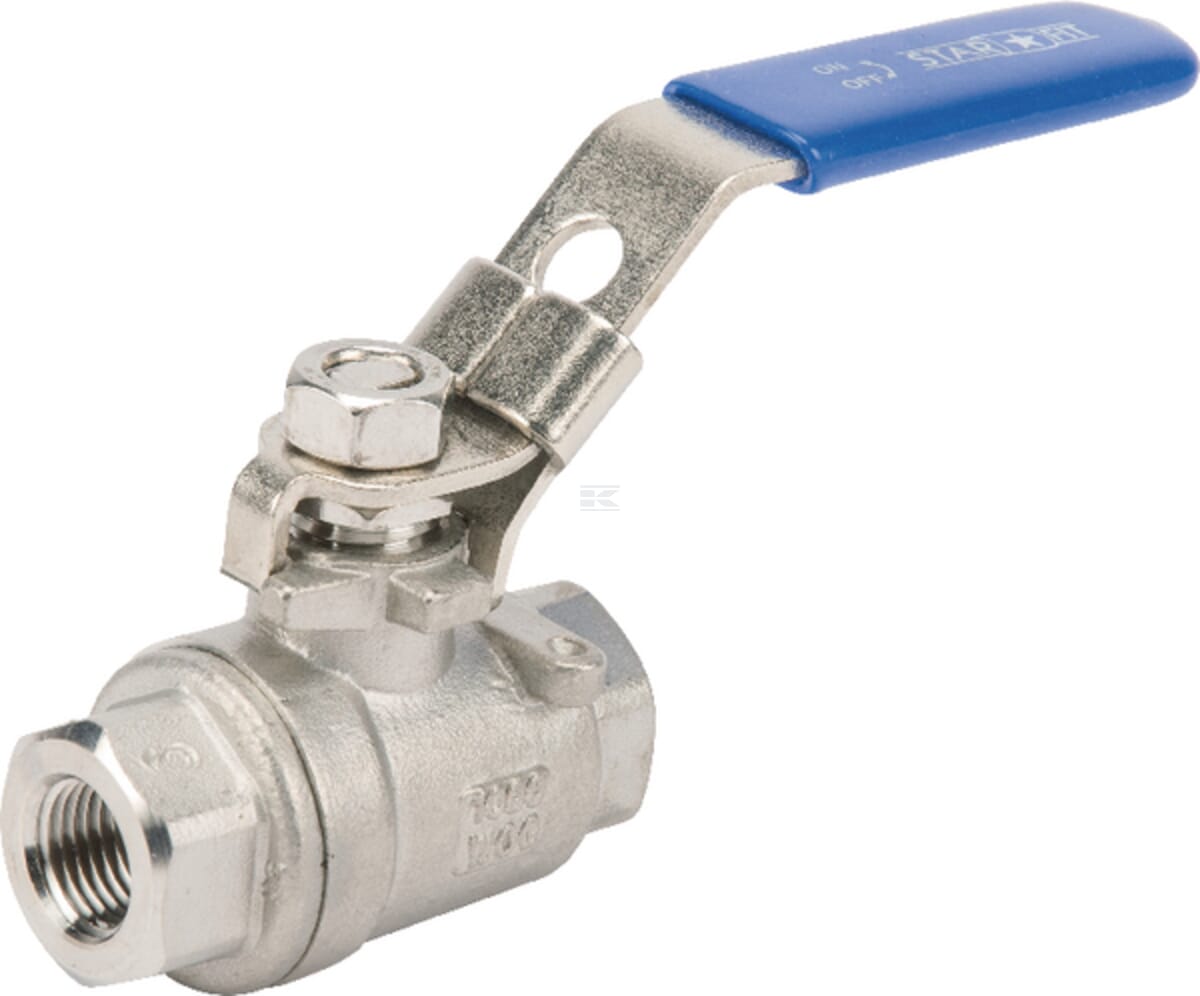 Stainless steel ball valve - Internal thread (BSPT) x internal thread (BSPT) - short version