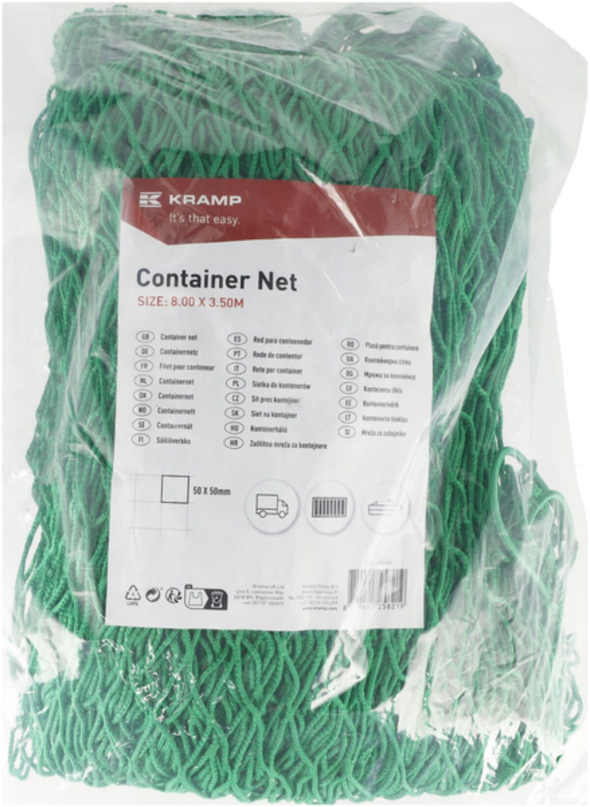 Trailer cargo nets, mesh width 50x50mm