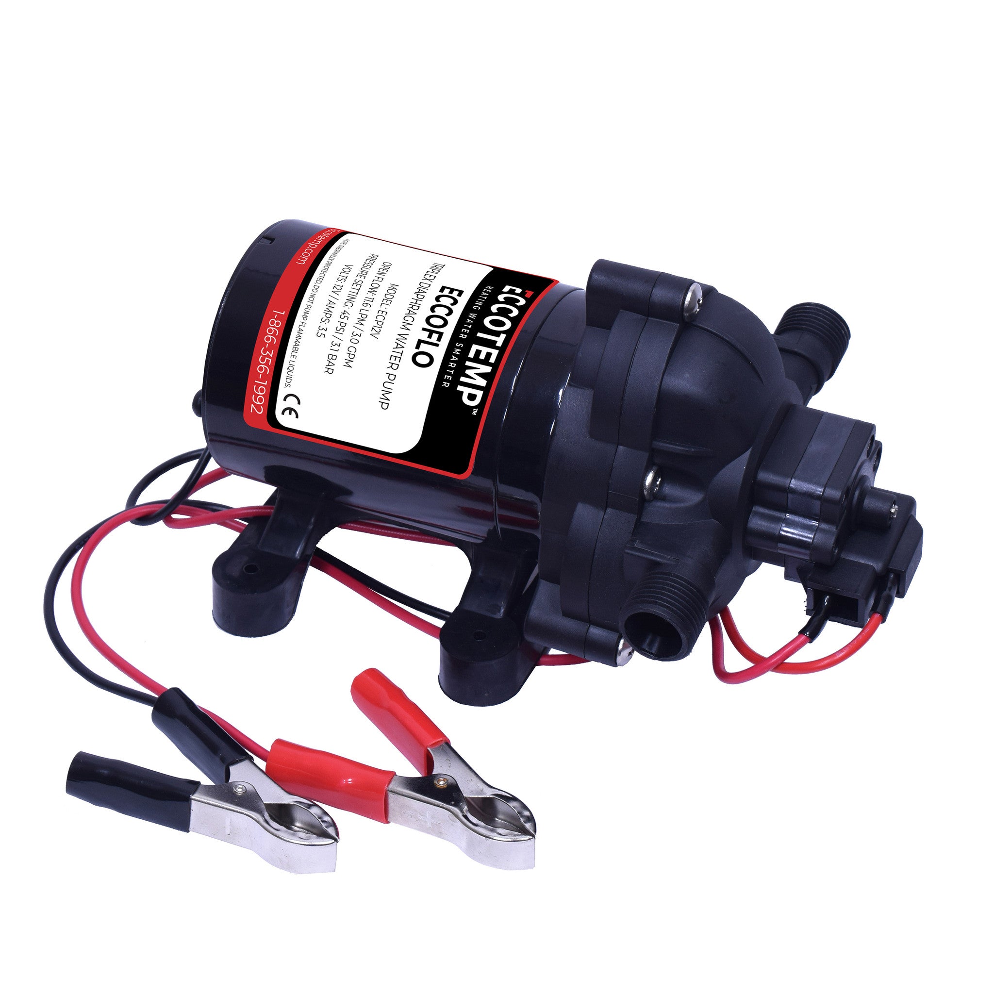 Eccotemp EccoFlo Diaphragm 12V Pump & Strainer