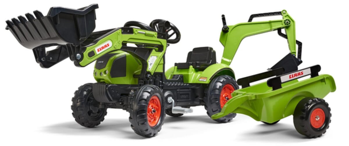 Falk F2040N Claas loader digger with trailer with rear excavator and trailer