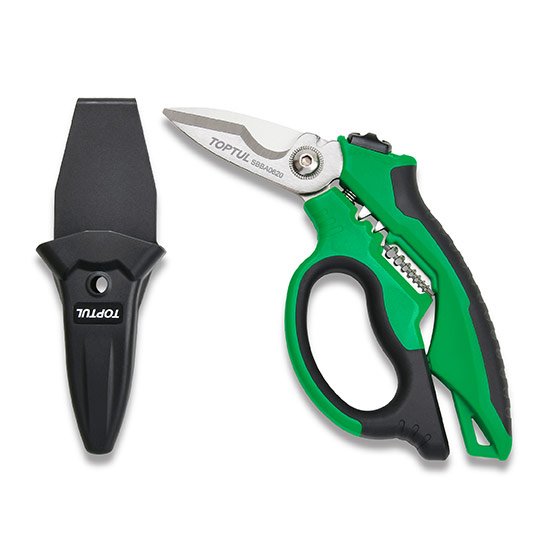 Toptul Electrician's Scissors Heavy Duty Angled 204mm