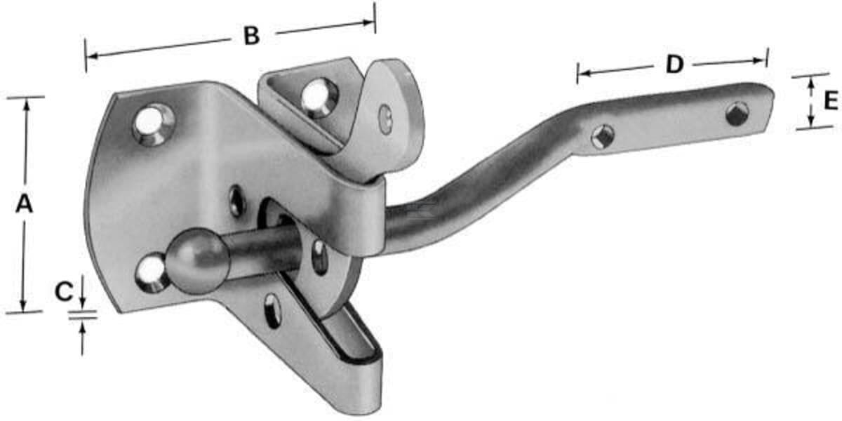 Self Locking Gate Latch