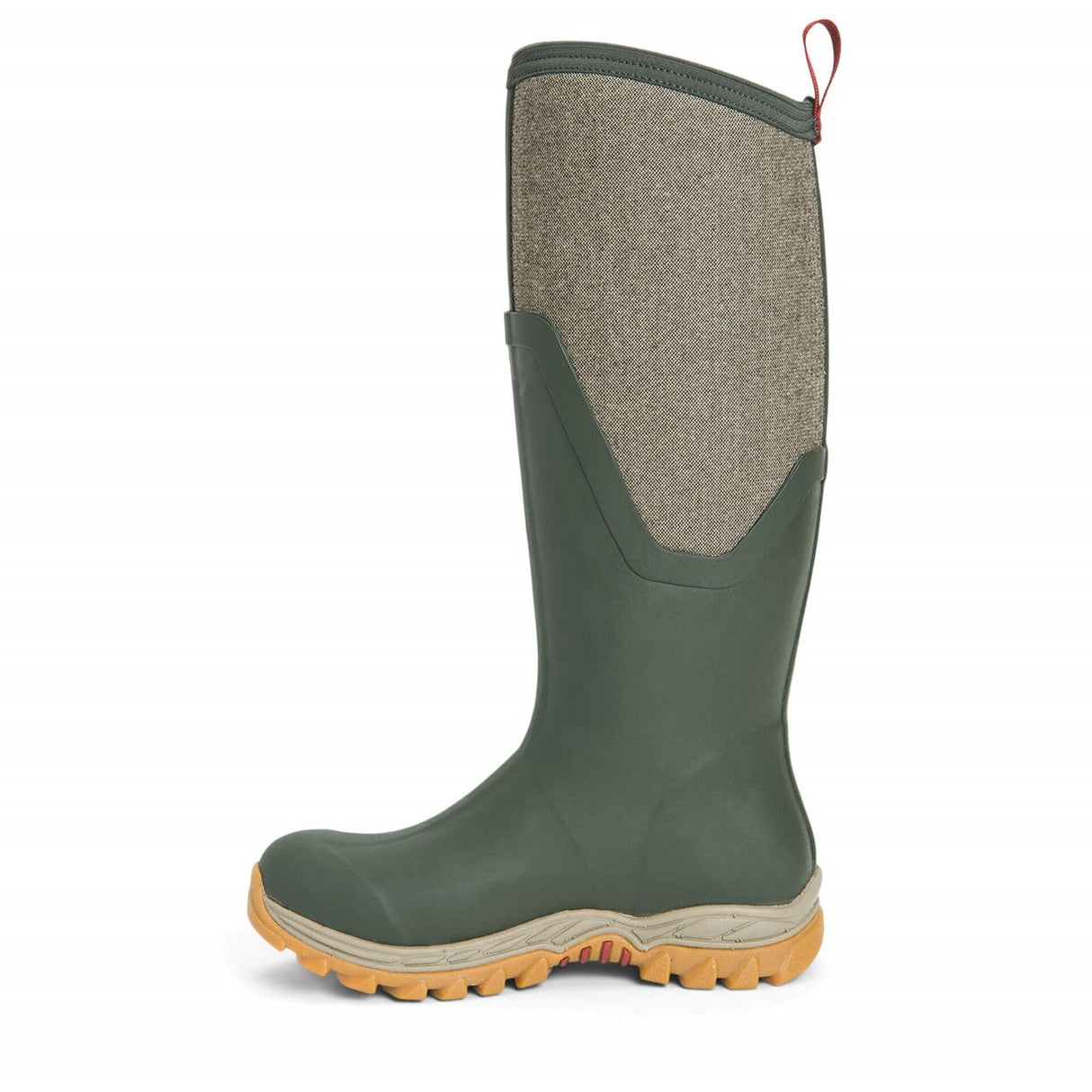Muck Boot Womens Arctic Sport II Tall Boots Olive Herringbone Print