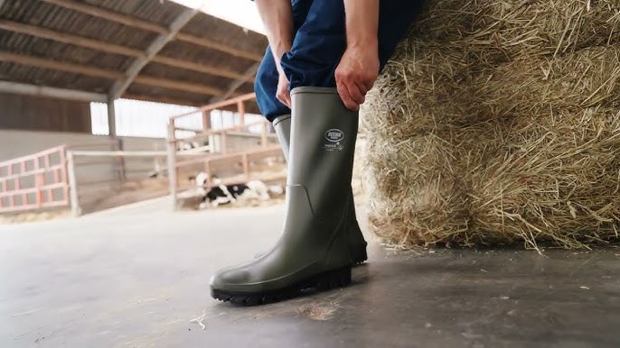 Bekina Steplite Flexigrip Steel Toe Wellington Green