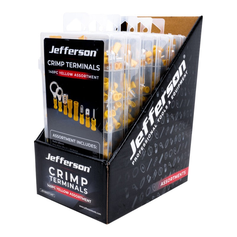 Jefferson 140pc Crimp Terminal Assortment Yellow