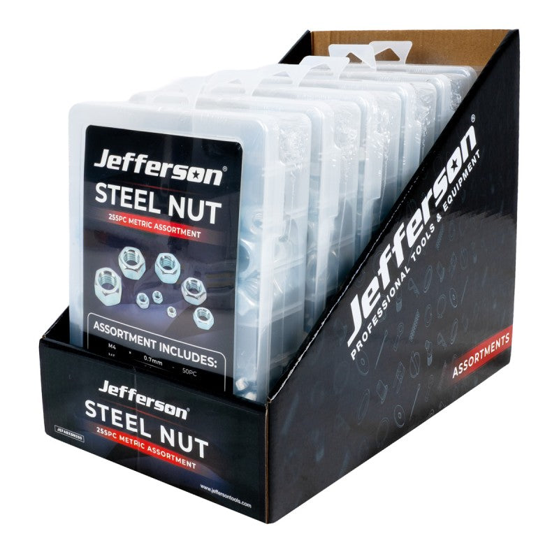 Jefferson 255pc Steel Nut Assortment
