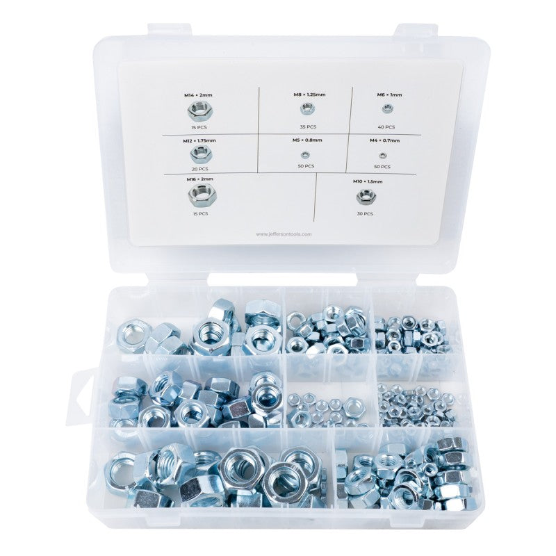 Jefferson 255pc Steel Nut Assortment