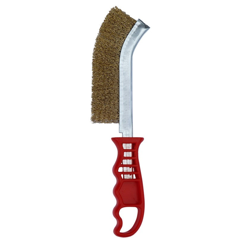 Jefferson Plastic Handle Brass Coated Wire Brush