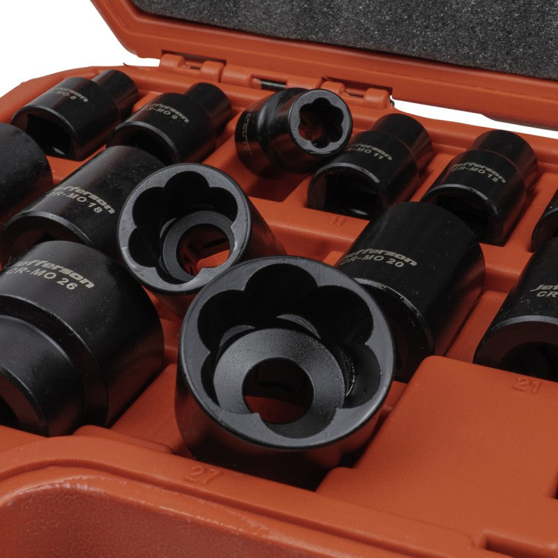 Jefferson 21 Piece 1/2" Bolt Extractor Set