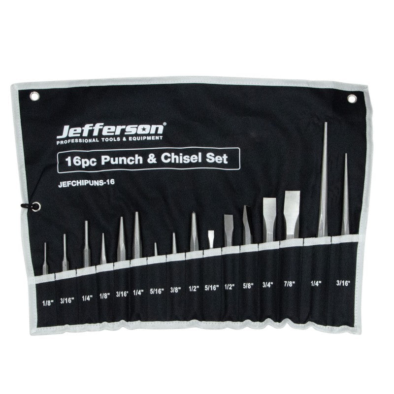 Jefferson 16 Piece Chisel & Punch Set