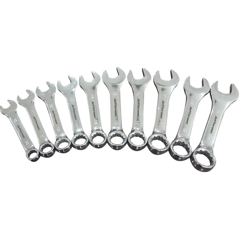 Jefferson 10 Piece Stubby Spanner Set