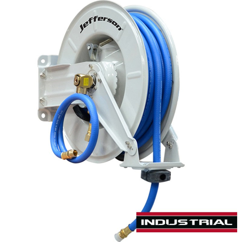 Jefferson 15m 1/2" IAuto Retracting Air Hose Reel