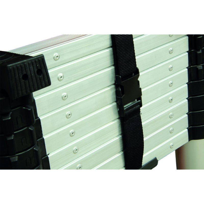 Jefferson 3.8m Safe Close Telescopic Ladder With Stabilising Base Bar