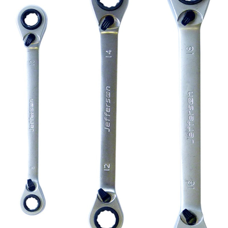 Jefferson 3 Piece 4 In 1 Reversible Ratchet Spanner Set