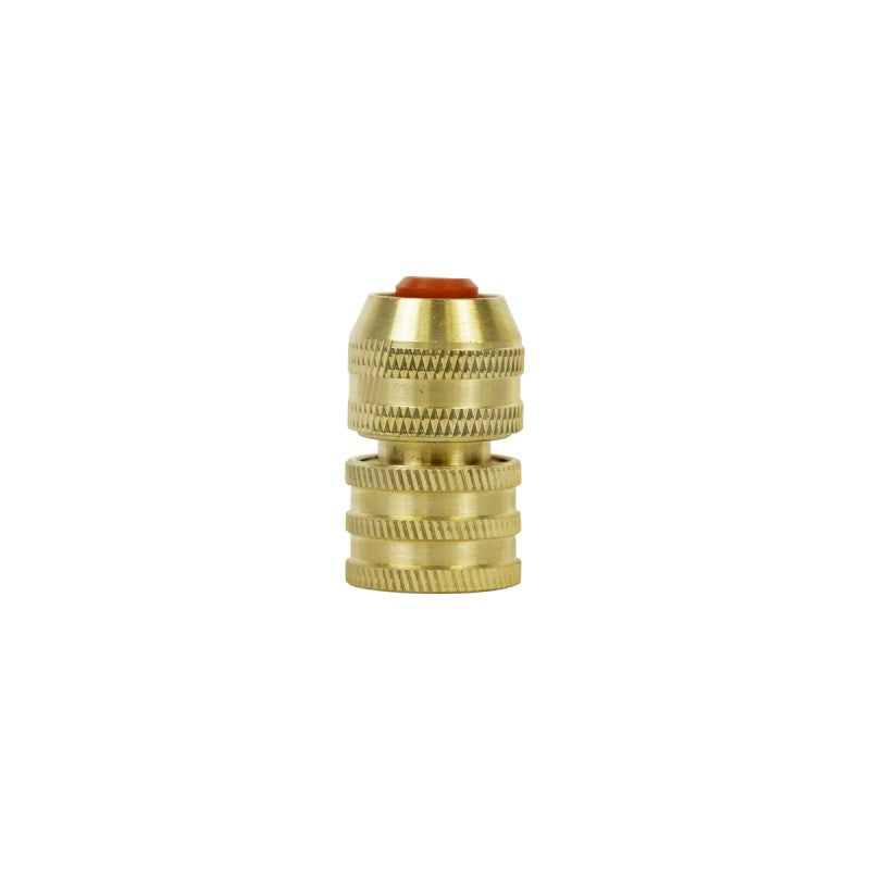 Jefferson 1/2" Brass Female Hose End Connector (with Water Stop)