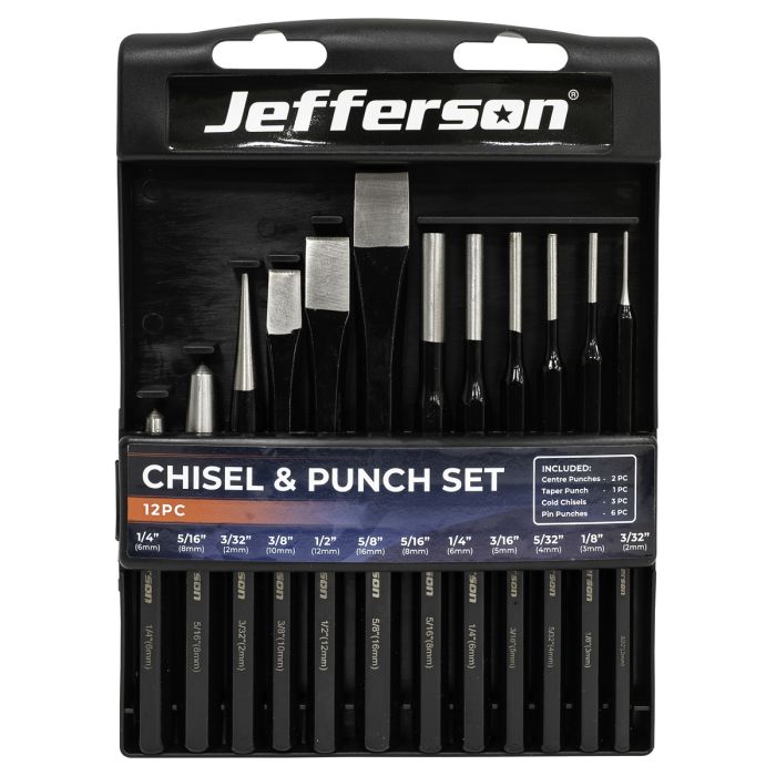 12 Piece Chisel and Punch Set