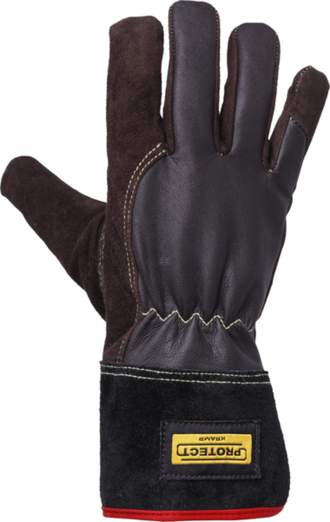 Welding gloves black leather Protect by Kramp