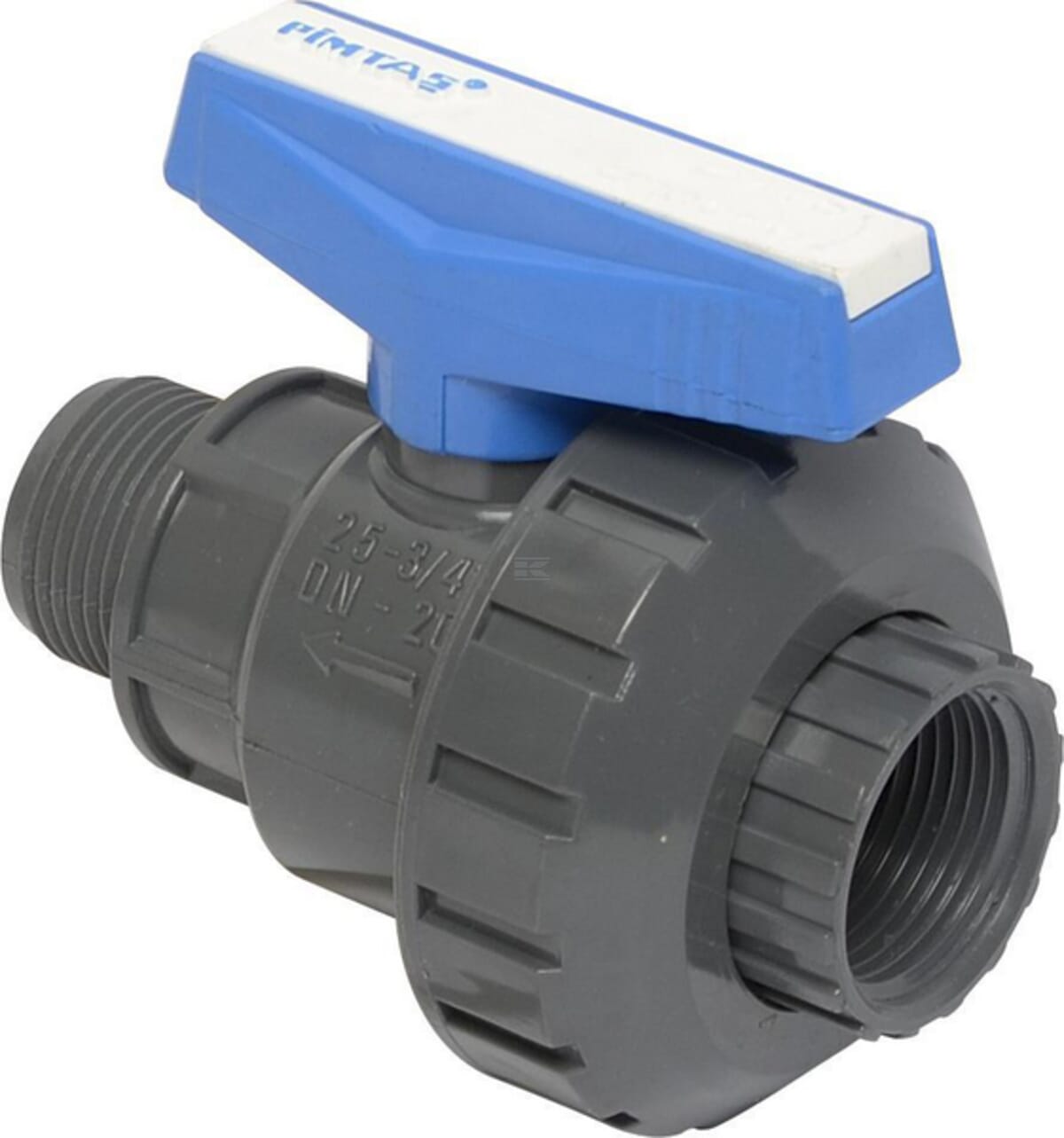 gopart PVC-U ball valve - Female thread (BSP) x Male thread (BSP)