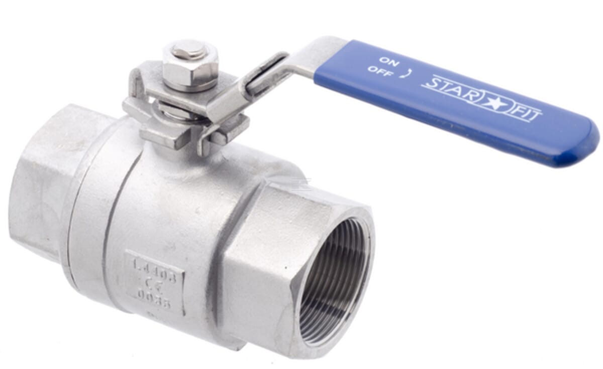 Stainless steel ball valve - Internal thread (BSPT) x internal thread (BSPT) - Long version