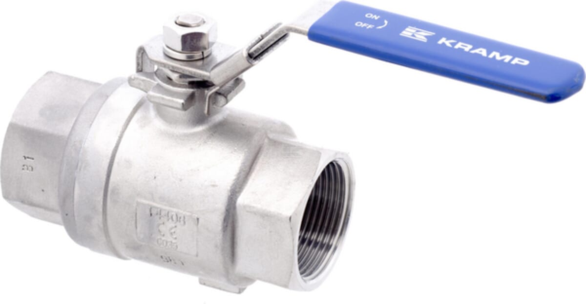 Stainless steel ball valve - Internal thread (BSPT) x internal thread (BSPT) - Long version