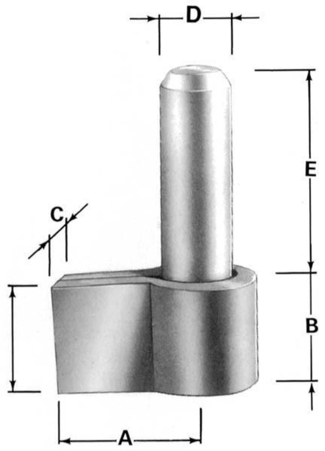 Weld-on hook