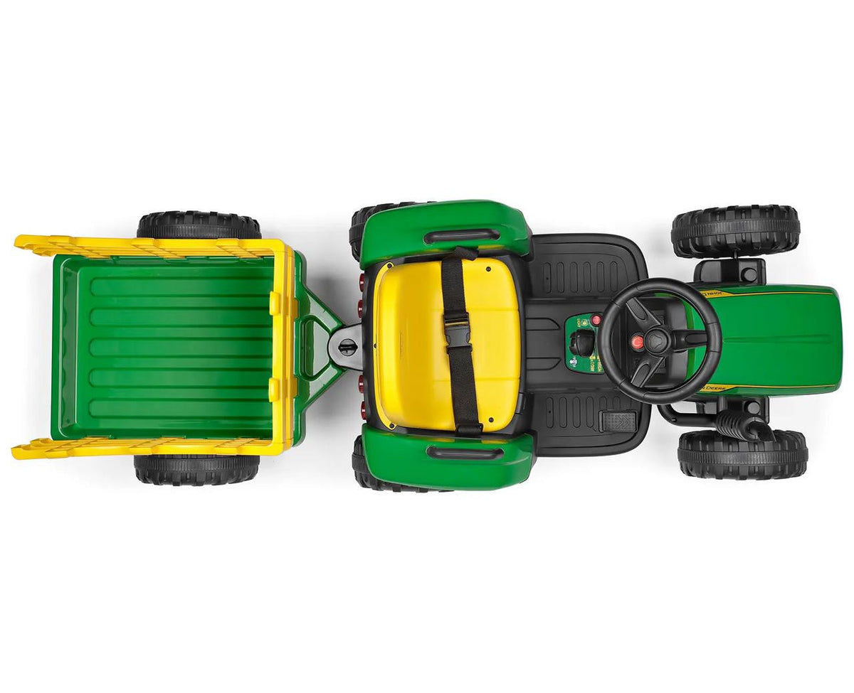 Peg Perego John Deere Farm Power 12V Electric Tractor with Trailer