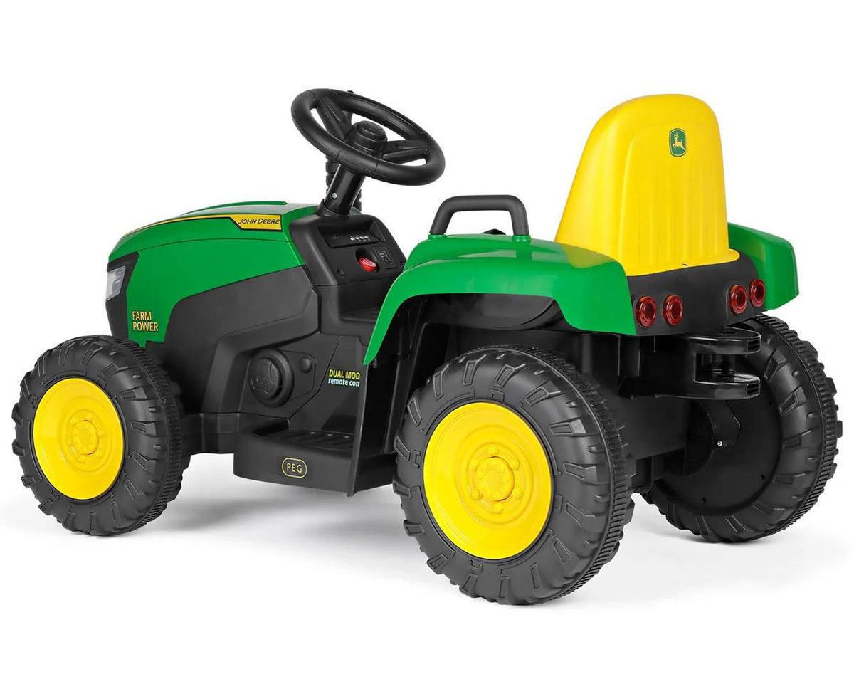 Peg Perego John Deere Farm Power 12V Electric Tractor with Trailer