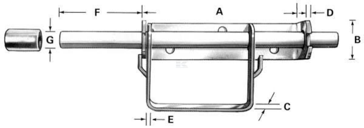 Tower Bolt - for Pig Pens old